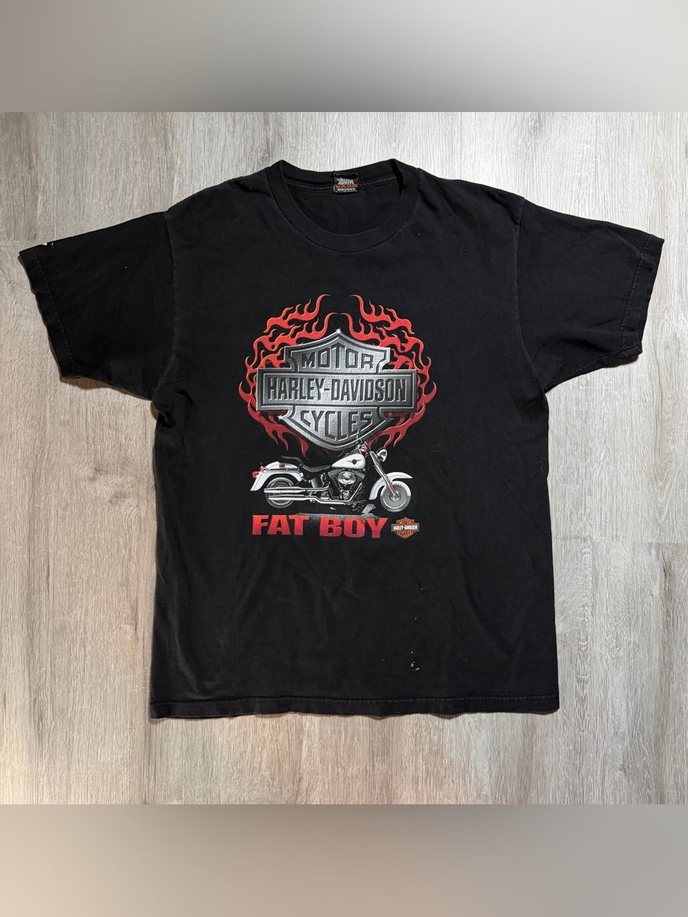 Harley-Davidson Chicago Men’s Black 'Fat Boy' Graphic Tee Large